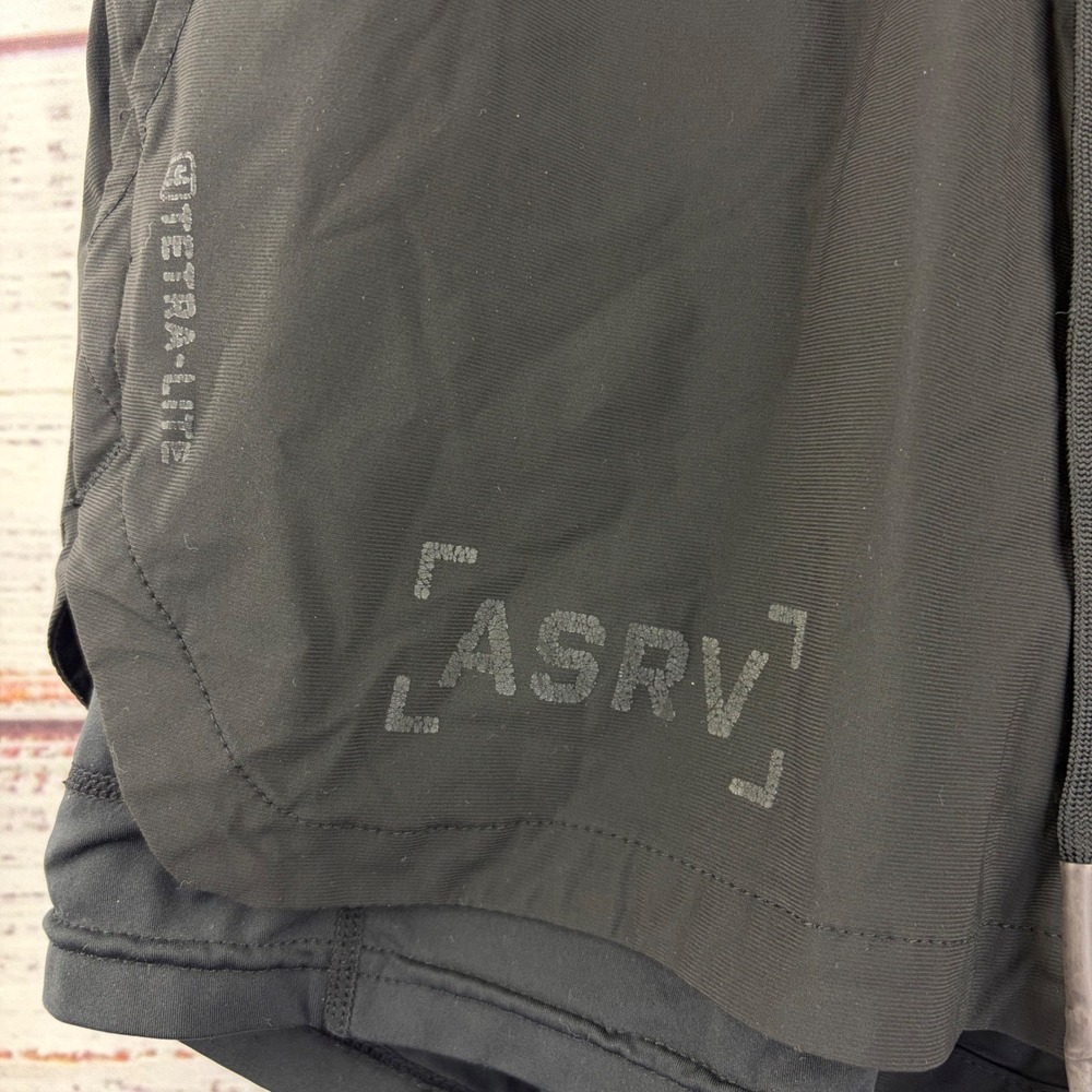ASRV Tetra-Lite 2-in-1 Training Shorts Black DSG-0467 Mens Small Gym Athletic - Picture 5 of 12
